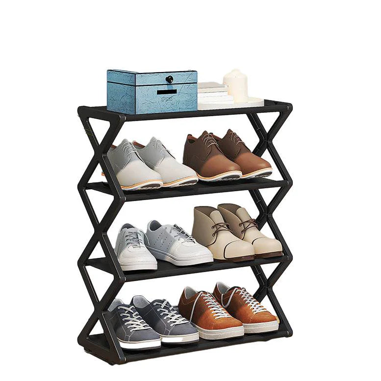 Suport incaltaminte, At Performance, 4 nivele pentru depozitarea pantofilor, negru